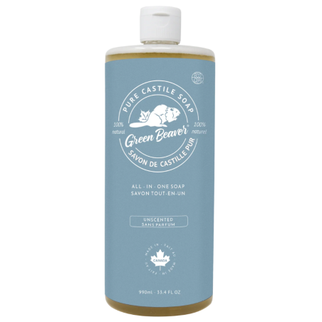 Green Beaver Co. 다용도 카스티야 비누 - 무향료 990ml | 매일 업데이트되는 특가 상품 | VITASHOP