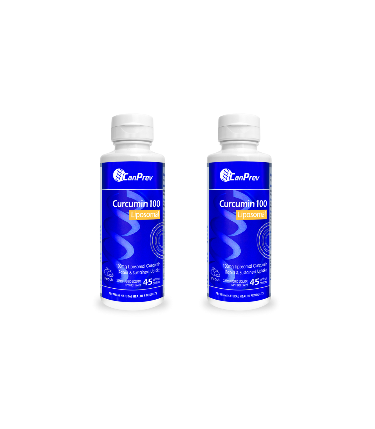 CanPrev [2 for DEAL] Liposomal Curcumin 100 Peach 225 ml | Unbeatable Prices, Daily Deals | VITASHOP
