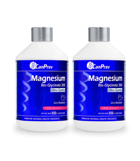 [2 for Deal] Magnésium Bis-Glycinate 300 Ultra Gentle Liquid 500ml - Juicy Blueberry