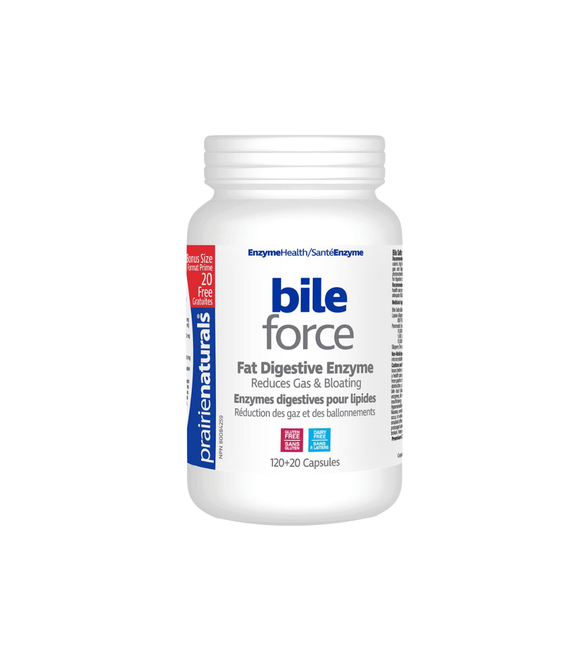 Prairie Naturals Bonus Bile-Force Bile Salts 와 Lipase 120 + 20 캡슐 | 매일 업데이트되는 특가 상품 | VITASHOP