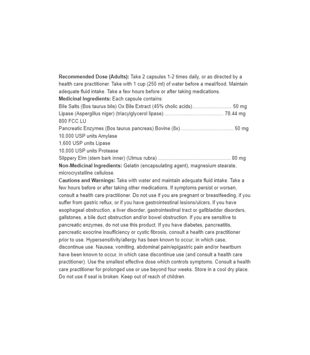 Prairie Naturals Bile-Force Bile Salts with Lipase 120 Capsules | 每天不同折扣, 全网最低价格 | 种类齐全的保健品店铺 VITASHOP, 只有你想不到, 没有你买不到 !