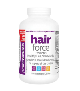 Prairie Naturals Bonus Hair-Force Multiple Vitamins, Minerals, 건강한 모발을위한 공동 박테리아 180 + 20 Softgels | 매일 업데이트되는 특가 상품 | VITASHOP