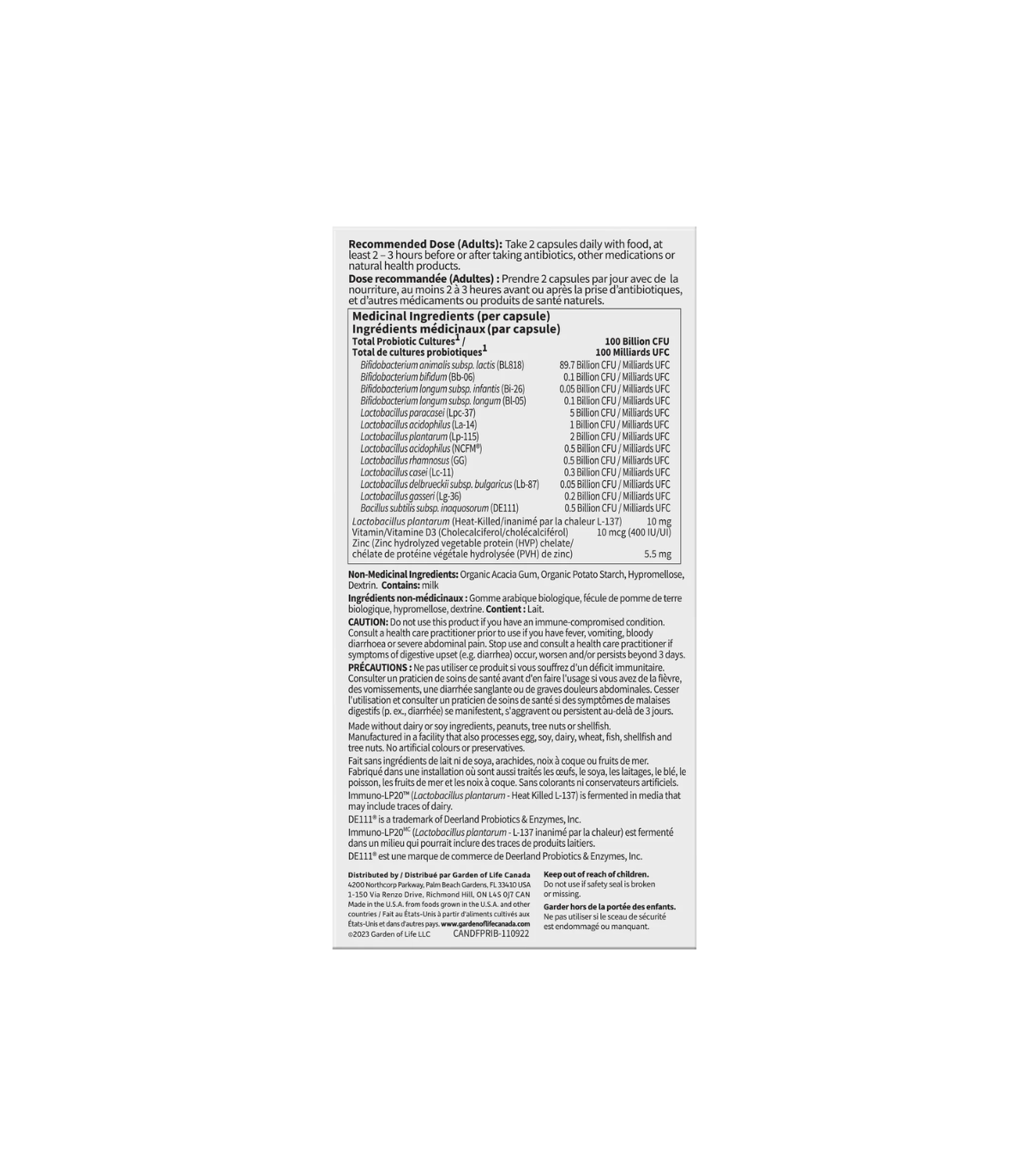 Garden of Life DR. FORMULATED Restore Immune with Zinc 200-B 28 Vcaps | Unbeatable Prices, Daily Deals | VITASHOP