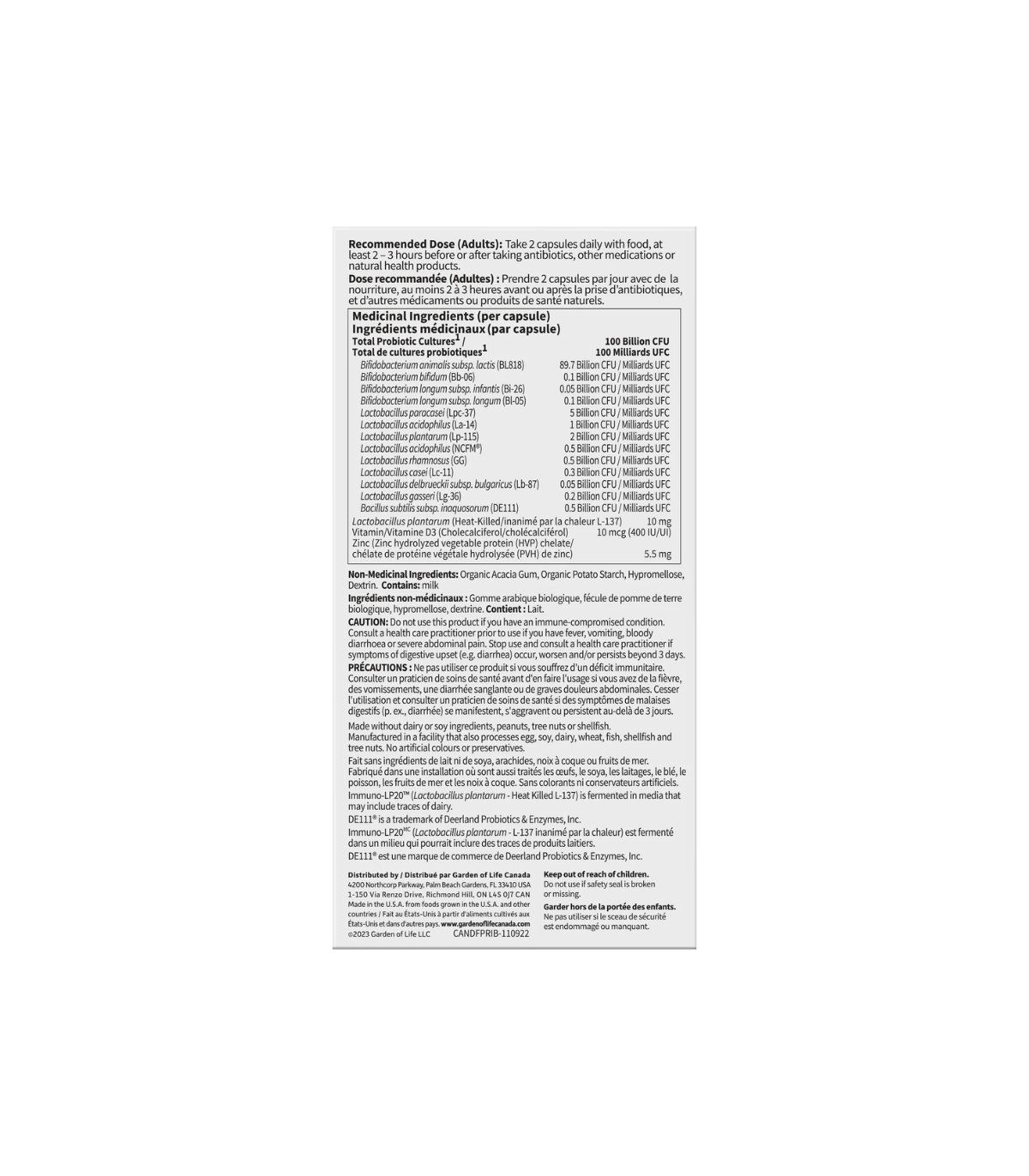 Garden of Life DR. FORMULATED Restore Immune with Zinc 200-B 28 Vcaps | Unbeatable Prices, Daily Deals | VITASHOP