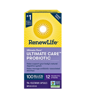 Renew Life Ultimate Flora Ultimate Care Probiotic, 100 Billionactive Cultures 14 VCapsules , Perday Lowest Price,  Daily