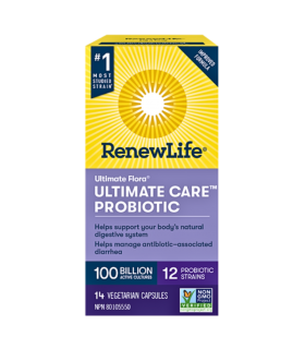 Renew Life Ultimate Flora Ultimate 케어 프로바이오틱스, 100억 활성 문화 14 VCapsules | 매일 업데이트되는 특가 상품 | VITASHOP