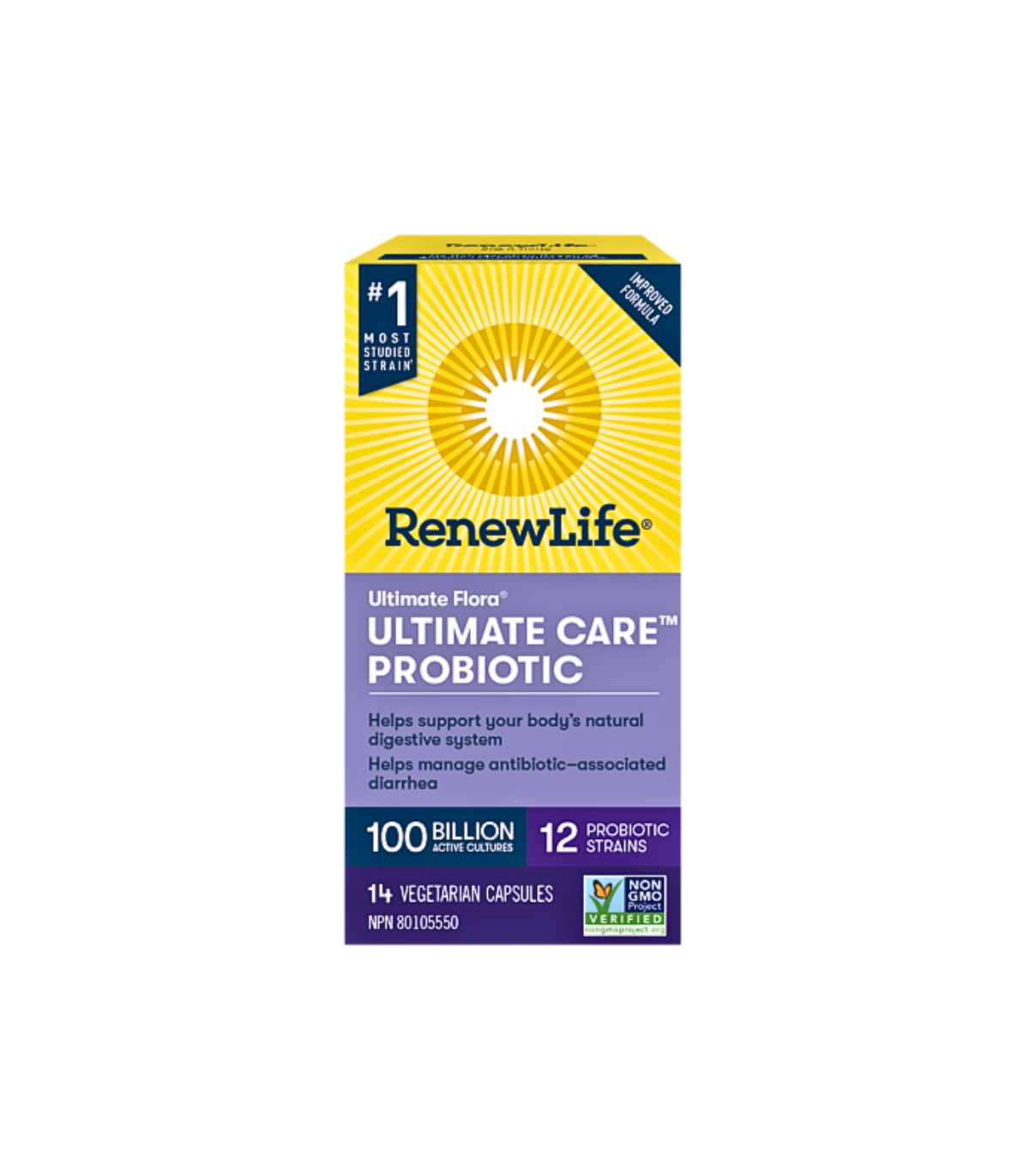 Renew Life Ultimate Flora Ultimate Care Probiotic, 100 Billionactive Cultures 14 VCapsules , Perday Lowest Price,  Daily