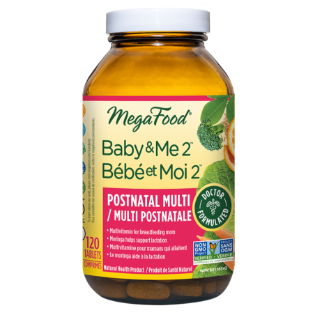 MegaFood Baby & Me 2 Postnatal Multi 120 Comprimés | Prix le plus bas quotidien, offres quotidiennes | VITASHOP