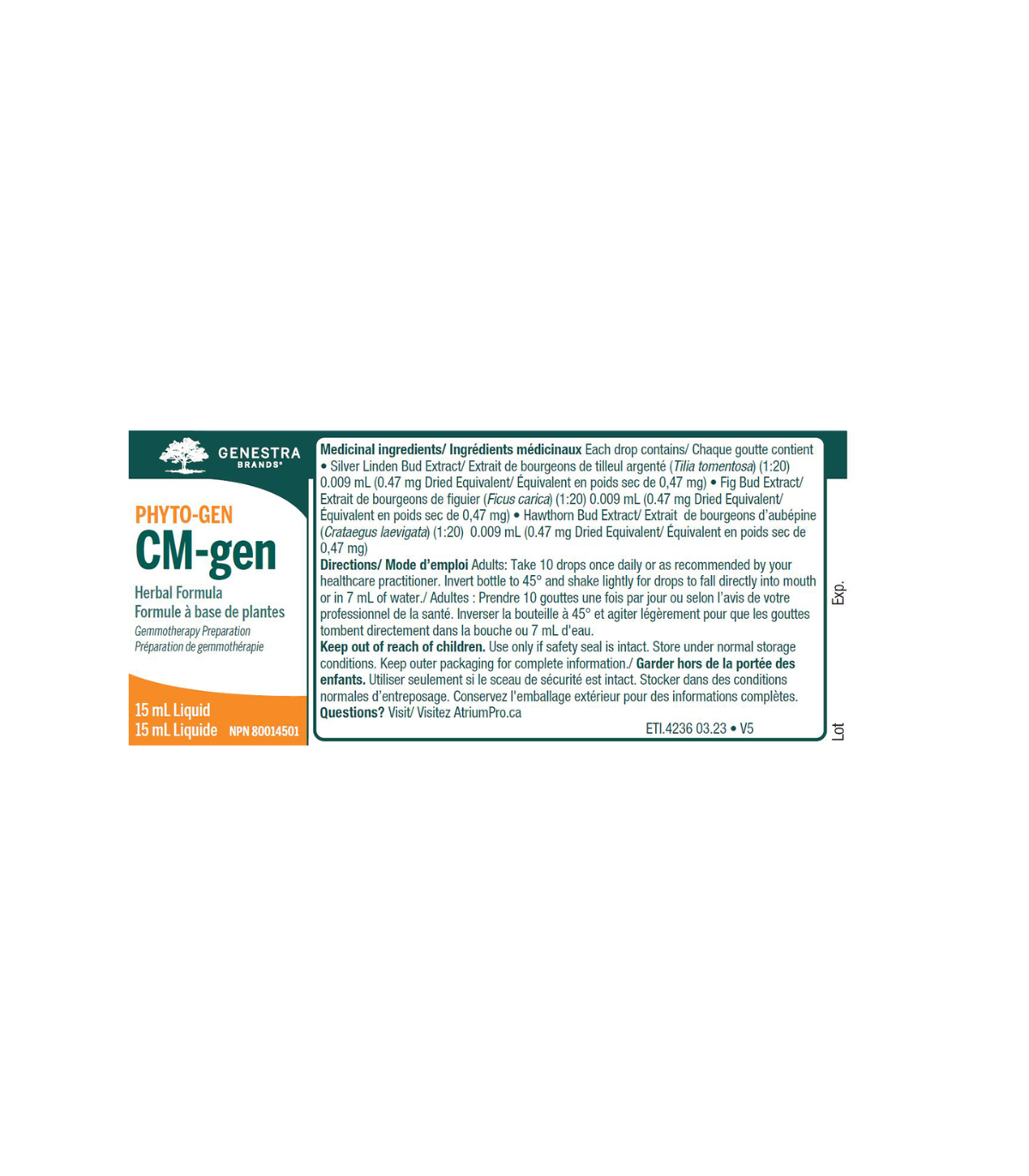 Genestra CM-gen 15 毫升 | 无与伦比的价格，每日优惠 | VITASHOP