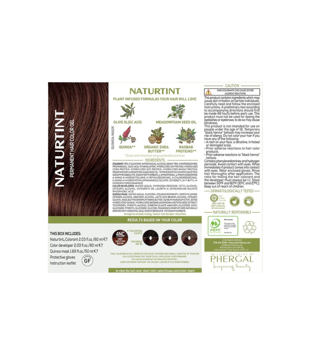 Naturtint Permanent Hair Colour 4NC (Cappuccino Brown)