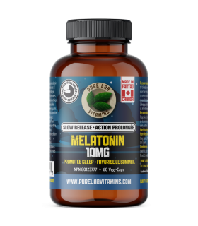 PURE LAB VITAMINS Melatonin 10 mg 느린 방출 60 Vegi 캡슐 | 매일 업데이트되는 특가 상품 | VITASHOP