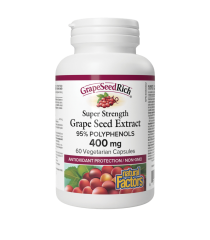 Natural Factors GrapeSeedRich Super Strength Grape Seed Extract 400mg 60caps | Unbeatable Prices, Daily Deals | VITASHOP