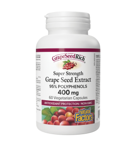 Natural Factors Super Strength Grape Seed Extract 400mg 60caps
