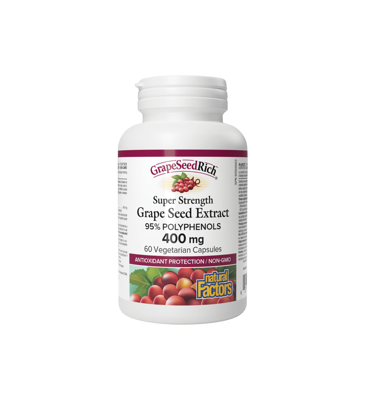 Natural Factors Super Strength Grape Seed Extract 400mg 60caps