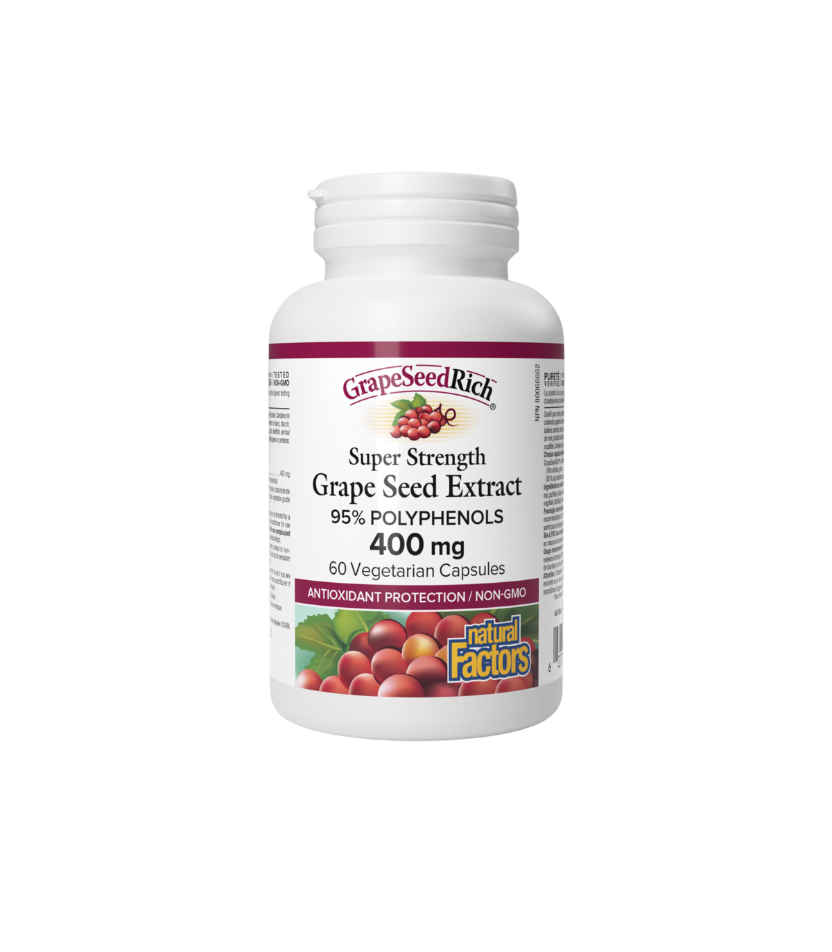 Natural Factors Super Strength Grape Seed Extract 400mg 60caps