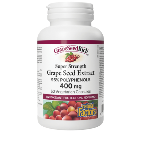 Natural Factors Super Strength Grape Seed Extract 400mg 60caps