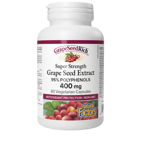 Natural Factors 공급 능력 포도씨 추출물 400mg 60caps | 매일 업데이트되는 특가 상품 | VITASHOP
