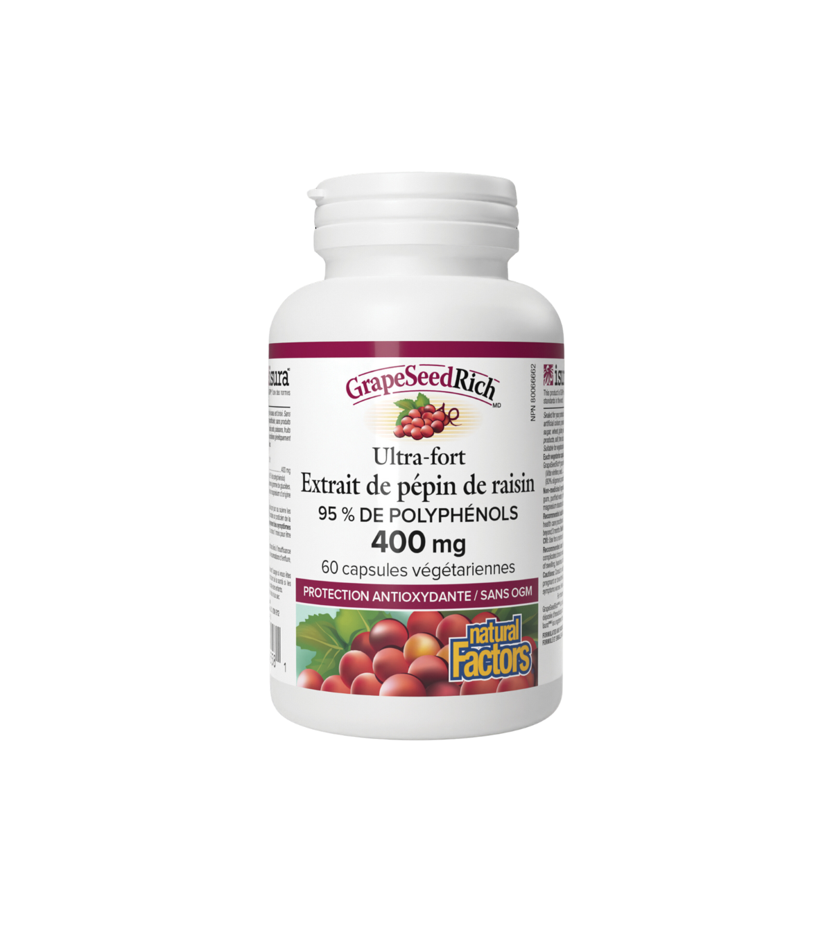 Natural Factors 공급 능력 포도씨 추출물 400mg 60caps | 매일 업데이트되는 특가 상품 | VITASHOP
