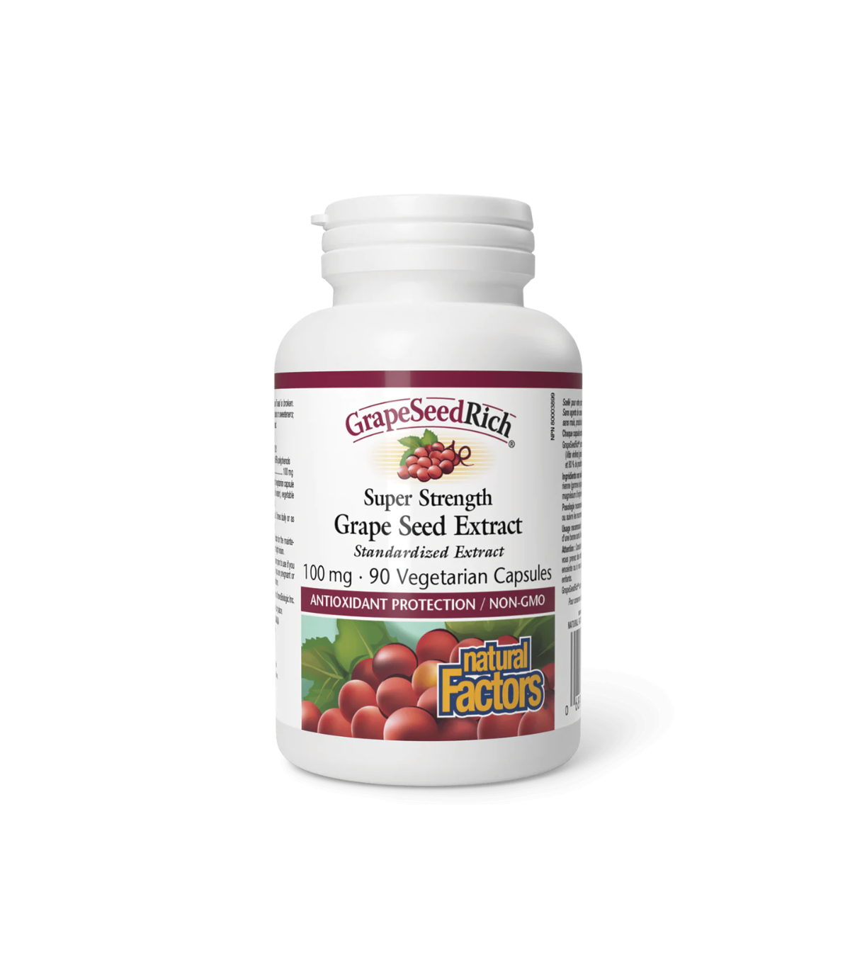 Natural Factors 내추럴 팩터스 GrapeSeedRich 초강력 포도씨 추출물 100mg, 식물성 캡슐 90정 | 매일 업데이트되는 특가 상품 | VITASHOP