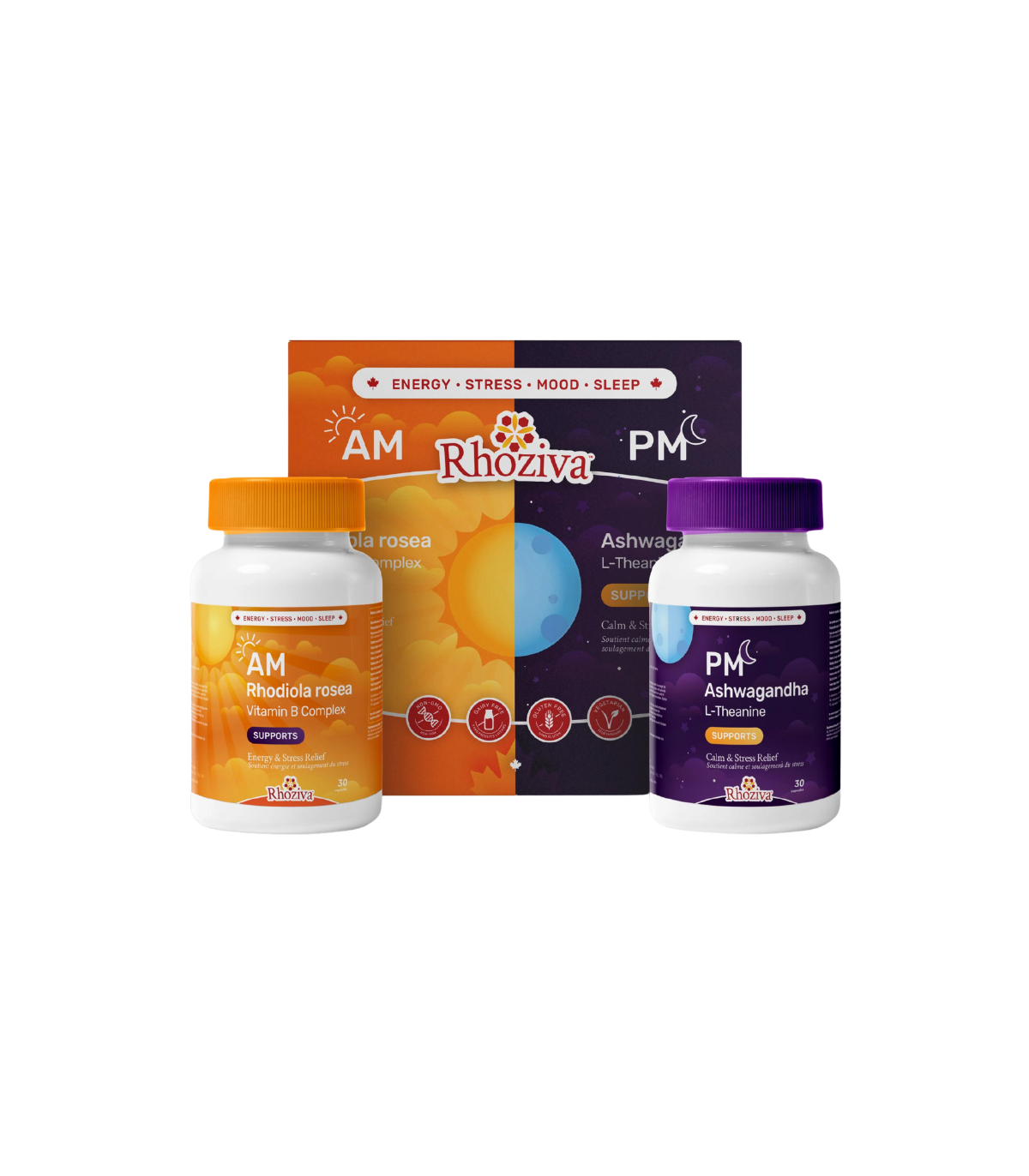 Nanton Nutraceuticals Rhoziva AM / PM Kit 60 caps | Unbeatable Prices, Daily Deals | VITASHOP