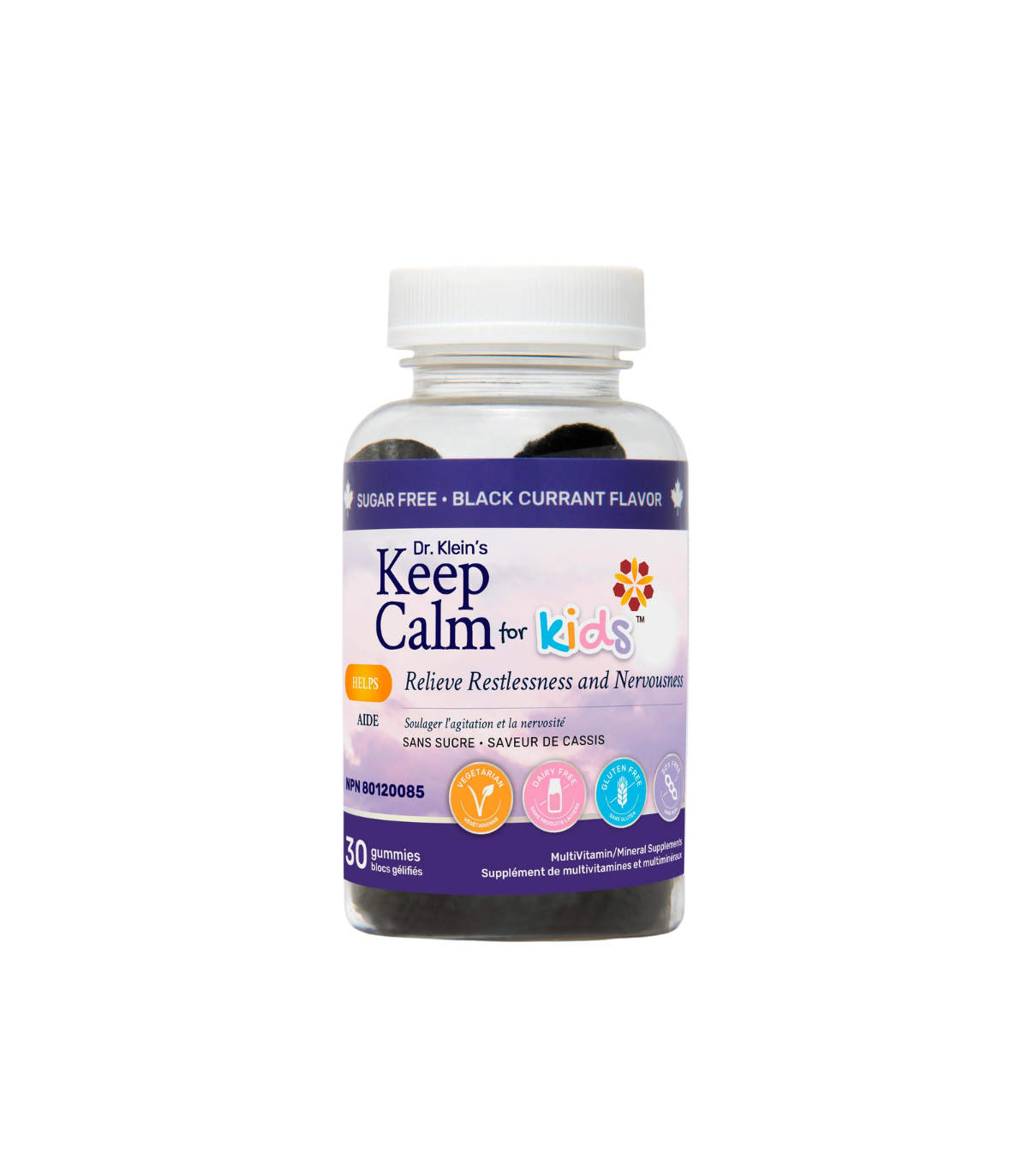 Nanton Nutraceuticals Keep Calm for Kids Gummies 30s - L-테아닌, 블랙 커런트 함유로 차분한 주의력 유지 | 매일 업데이트되는 특가 상품 | VITASHOP
