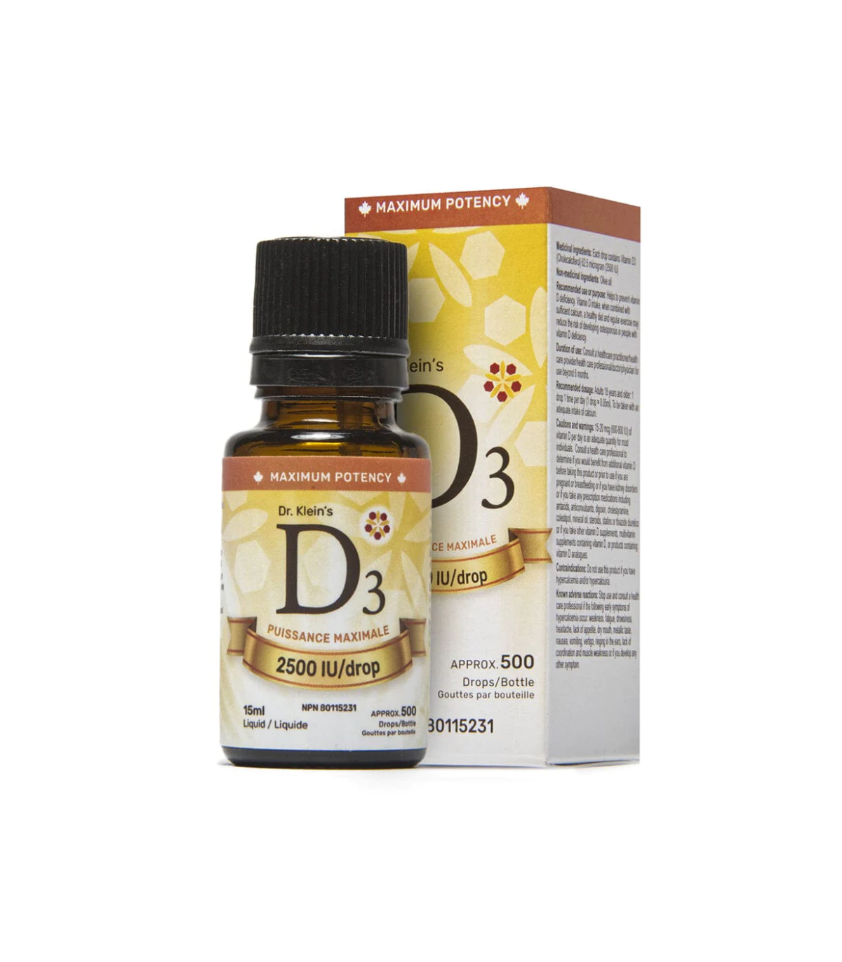 Nanton Nutraceuticals Vitamine D3 Potence maximale 2500 IU goutte 15ml |MISUMI Prix le plus bas, tous les jours | VITASHOP
