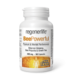 Natural Factors Regenerlife Bee Powerful Siberian Ginseng, Bee Propolis & Green茶叶300毫克