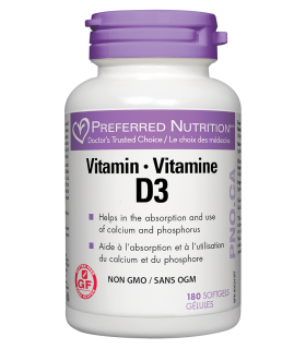 Preferred Nutrition Vitamin D3 180 Softgels | Unbeatable Prices, Daily Deals | VITASHOP
