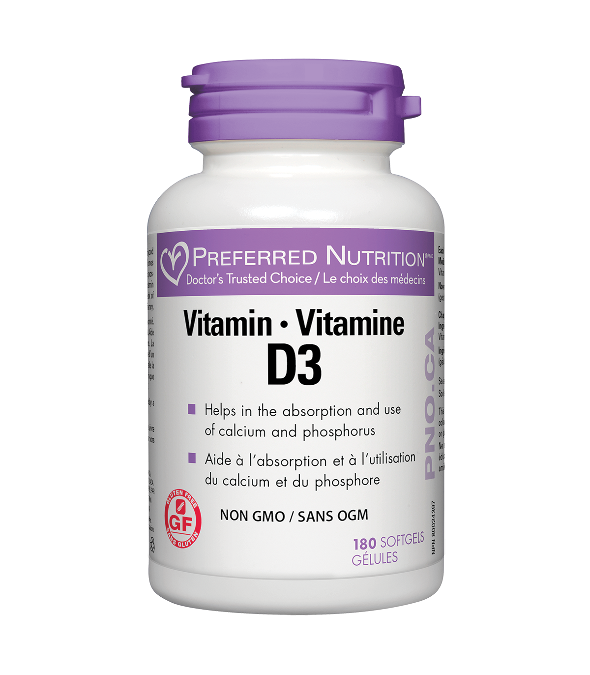 Preferred Nutrition 프리퍼드 뉴트리션 비타민 D3 180 소프트젤 | 매일 업데이트되는 특가 상품 | VITASHOP