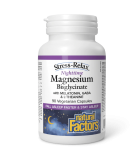 Natural Factors Stress-Relax Nighttime Magnesium Bisglycinate 90 Vegetarian Capsules | Unbeatable Prices, Daily Deals | VITASHOP