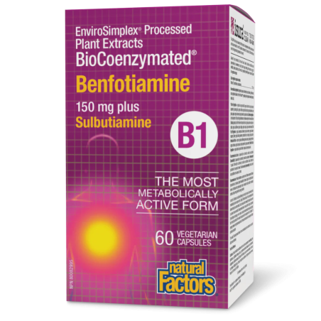 Natural Factors BioCoenzymated Benfotiamine B1 plus Sulbutiamine 60 Vegetarian Capsules | 每日最低价，每日特价 | V