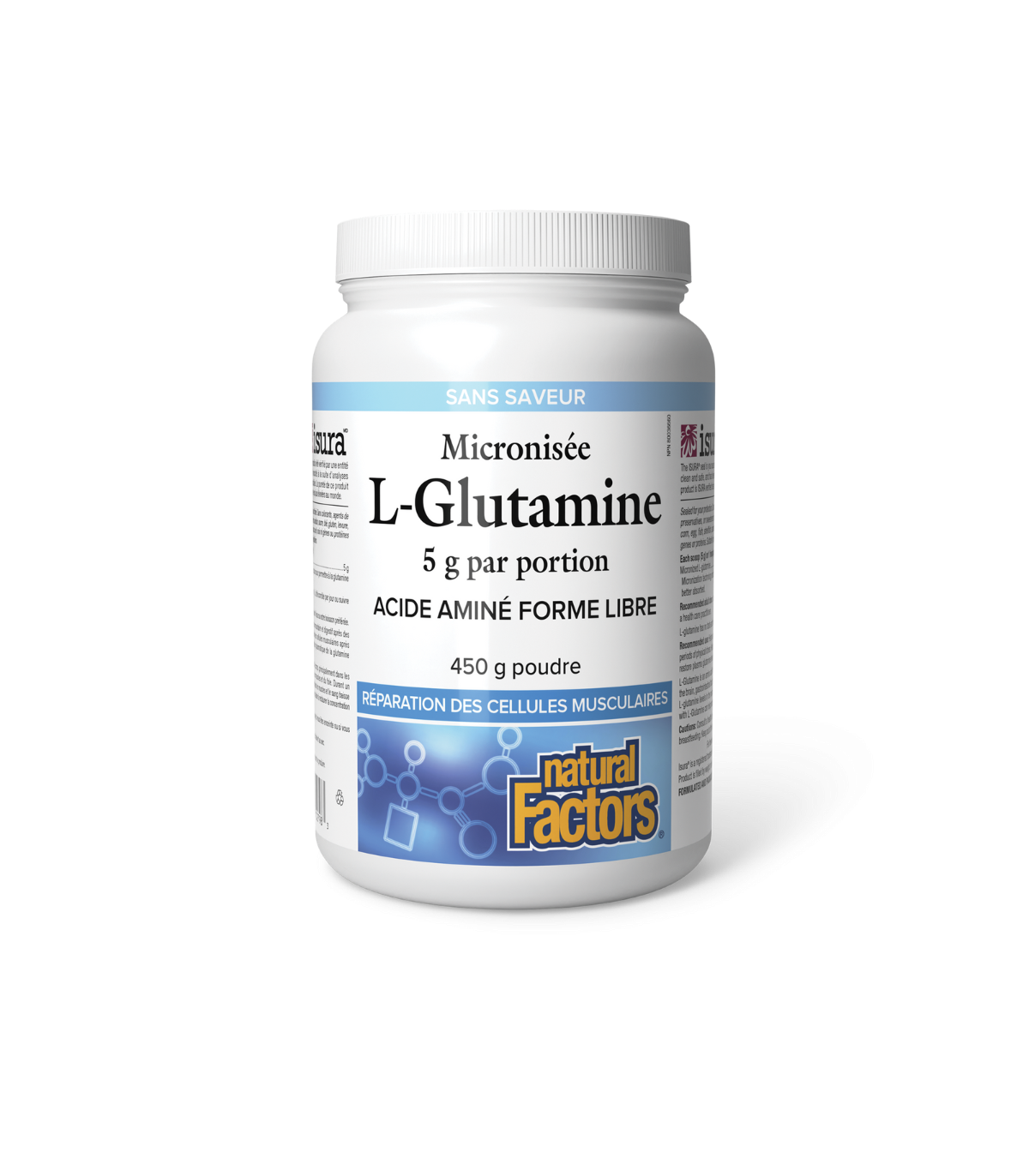 Natural Factors L-Glutamine micronisée 5 g 450g