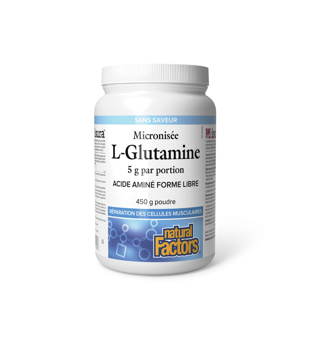 Natural Factors Micronized L-Glutamine 5 g 450g | Unbeatable Prices, Daily Deals | VITASHOP
