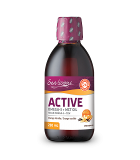 Sea-Licious 씨 리시우스 Sea-licious Active Omega-3 + MCT 오일 오렌지/바닐라 250ml | 매일 업데이트되는 특가 상품 | VITASHOP