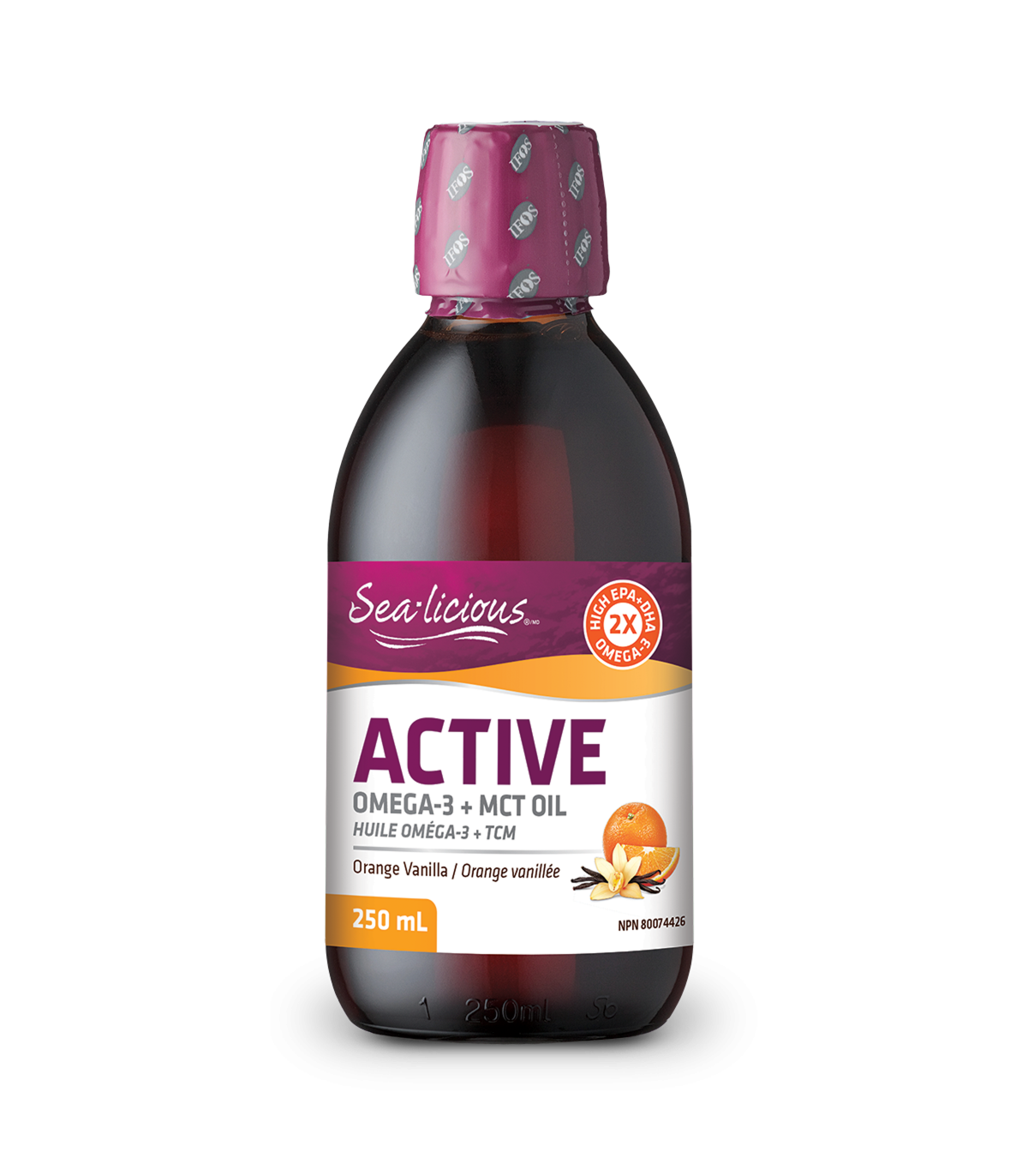 Sea-Licious Sea-licious Active Omega-3 + MCT Oil Orange/Vanilla 250 ml | Unbeatable Prices, Daily Deals | VITASHOP