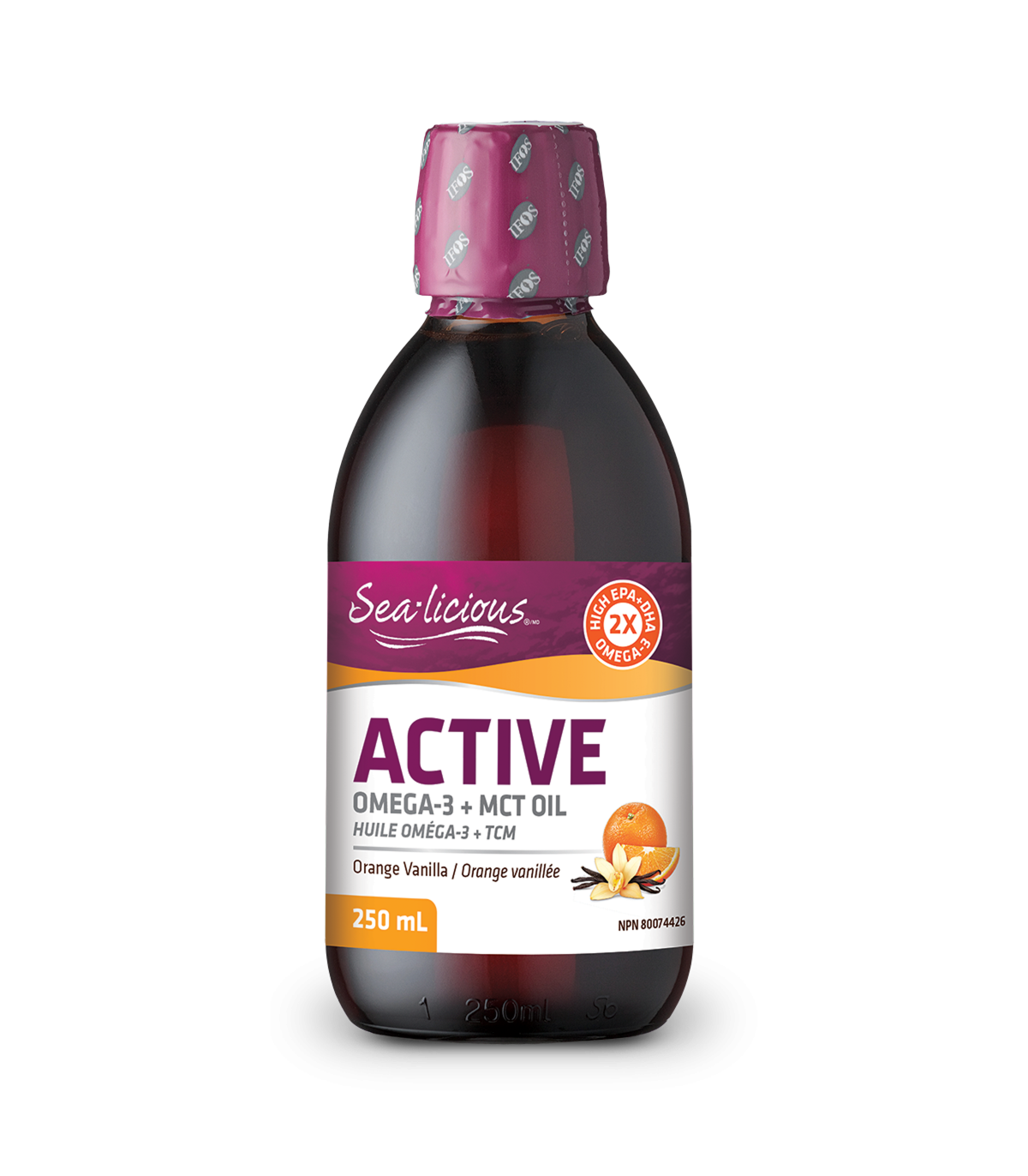 Sea-Licious 씨 리시우스 Sea-licious Active Omega-3 + MCT 오일 오렌지/바닐라 250ml | 매일 업데이트되는 특가 상품 | VITASHOP