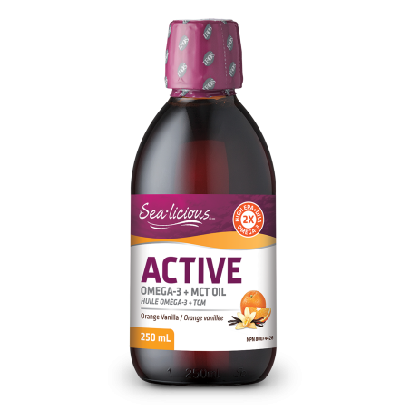 Sea-Licious 씨 리시우스 Sea-licious Active Omega-3 + MCT 오일 오렌지/바닐라 250ml | 매일 업데이트되는 특가 상품 | VITASHOP