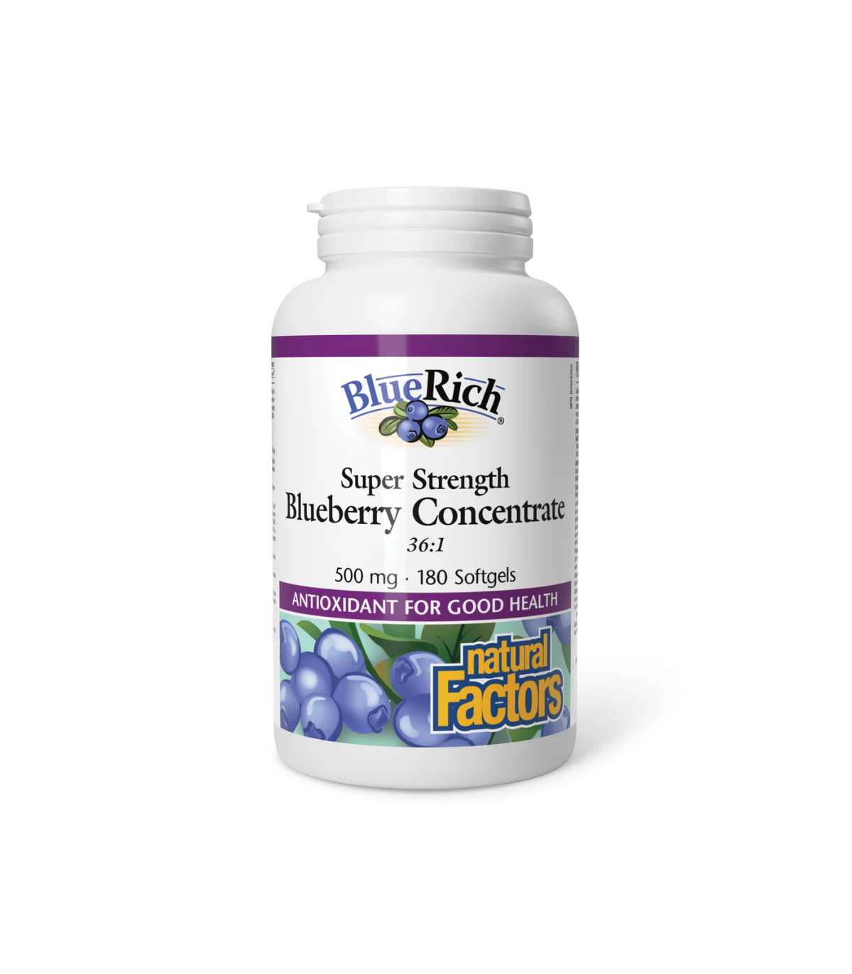BlueRich Super Strength Blueberry Concentrate 500 mg, 180 Softgels | Safest & Easiest Shopping Vitamins Online | VITASHOP