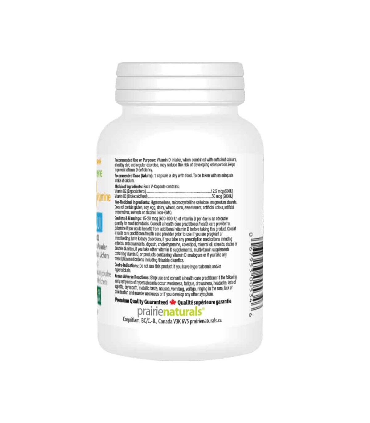 Prairie Naturals Vegan Vitamin D3 2500 IU from Lichen and Mushroom 90 VCaps | 每天不同折扣, 全网最低价格 | 种类齐全的保健品店铺 VITASHOP, 只有你想不到, 没有你买