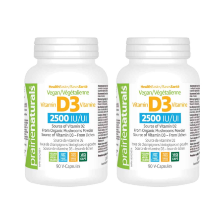 Prairie Naturals Vegan Vitamin D3 2500 IU from Lichen and Mushroom 90 VCaps | 每天不同折扣, 全网最低价格 | 种类齐全的保健品店铺 VITASHOP, 只有你想不到, 没有你买