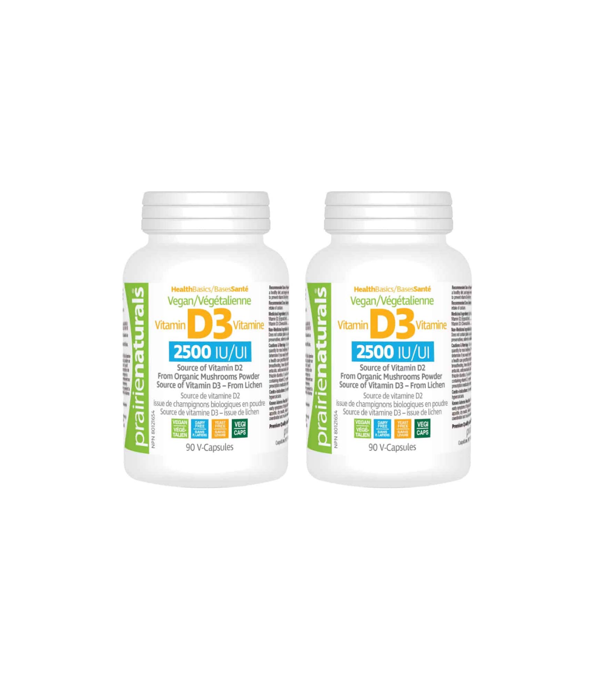 Prairie Naturals Vegan Vitamin D3 2500 IU from Lichen and Mushroom 90 VCaps | 每天不同折扣, 全网最低价格 | 种类齐全的保健品店铺 VITASHOP, 只有你想不到, 没有你买