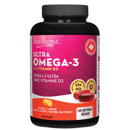 Sea-Licious Sea-licious Ultra Omega-3 + Vitamin D3 120 Softgels | 每天不同折扣, 全网最低价格 | 种类齐全的保健品店铺 VITASHOP, 只有你想不到, 没有你买不到 !