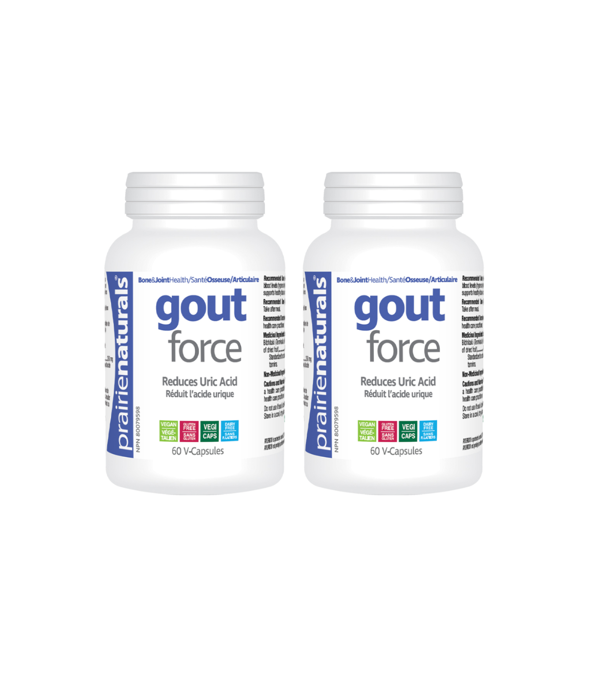 Prairie Naturals [2 for Deal] Gout-Force 60 Veg 캡슐 | 매일 업데이트되는 특가 상품 | VITASHOP