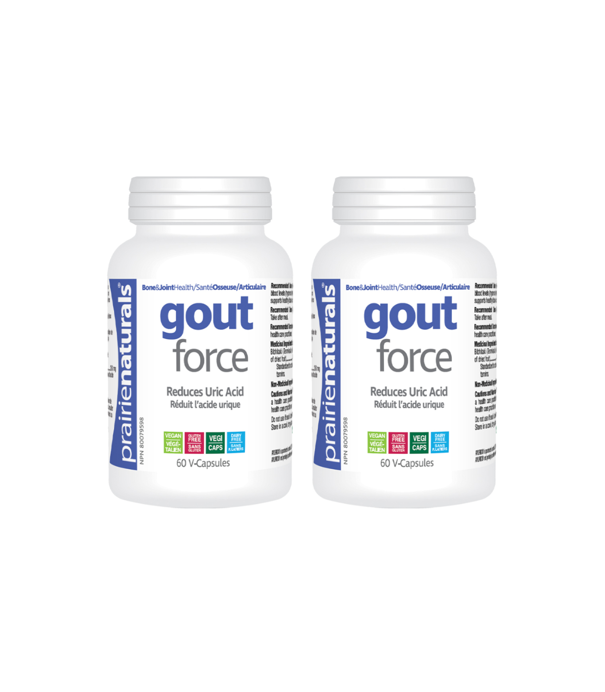 Prairie Naturals [2 for Deal] Gout-Force 60 Veg 캡슐 | 매일 업데이트되는 특가 상품 | VITASHOP