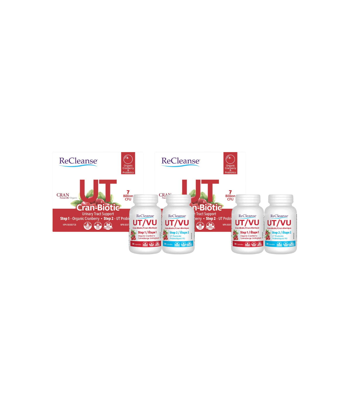 Prairie Naturals [2 for Deal] 프레리 내추럴스 ReCleanse UT Cran-Biotic 요로 지원 키트 | 매일 업데이트되는 특가 상품 | VITASHOP
