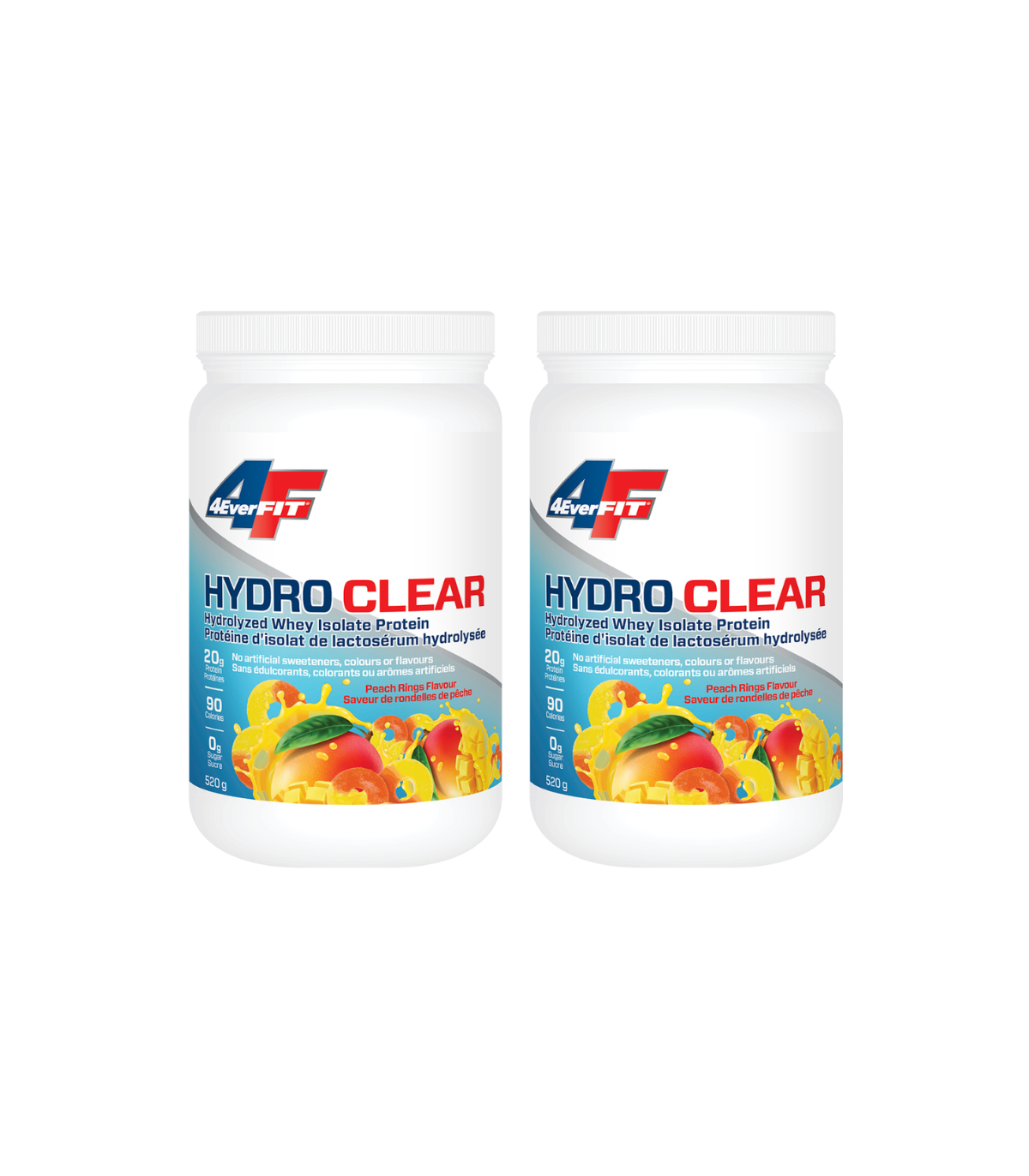 Prairie Naturals [2 for Deal] EverFit Hydro Clear 100% Whey Protein Hydrosylate Peach Ring 520 g | 매일 업데이트되는 특가 상품 | VITASHOP