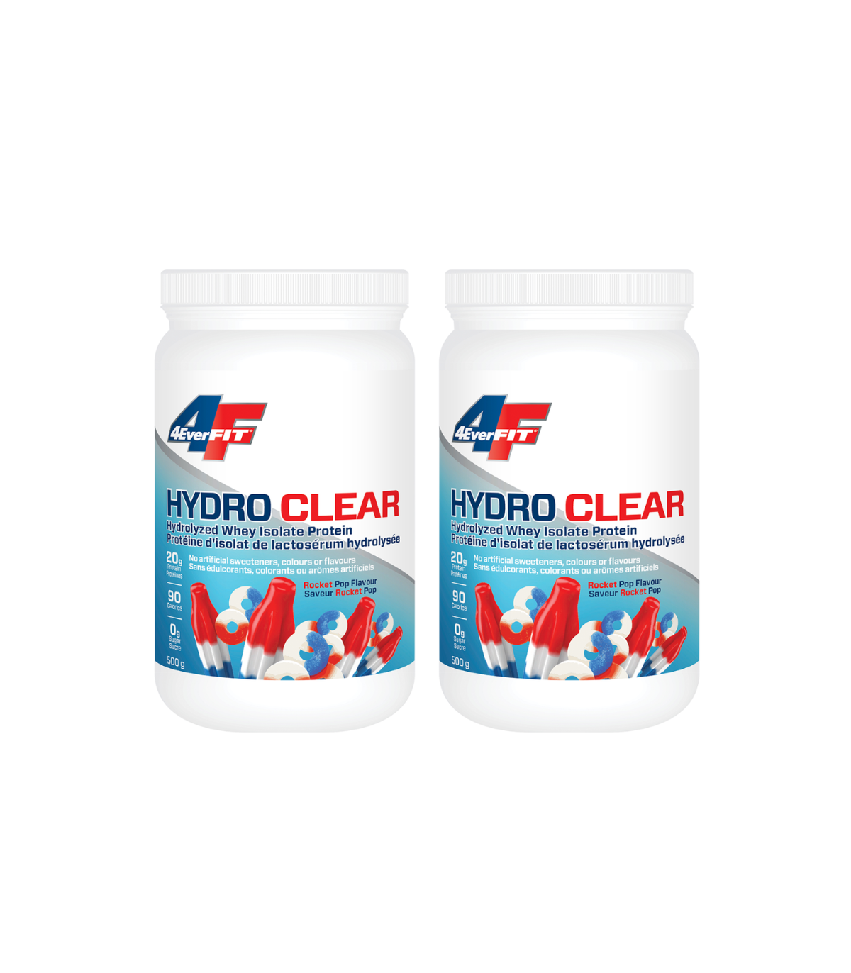 Prairie Naturals [2 for Deal] 4EverFit Hydro Clear 100% Whey Protein Hydrosylate Rocket Pop 520 g | Unbeatable Prices, Daily Dea