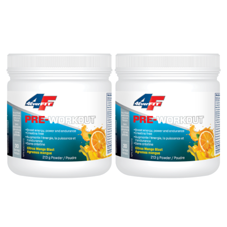 Prairie Naturals [2 for Deal] 4EverFit Pre-Workout - All Natural, Creatine Free - Citrus Mango Blast 213 g | 매일 업데이트되는 특가 상품 | V