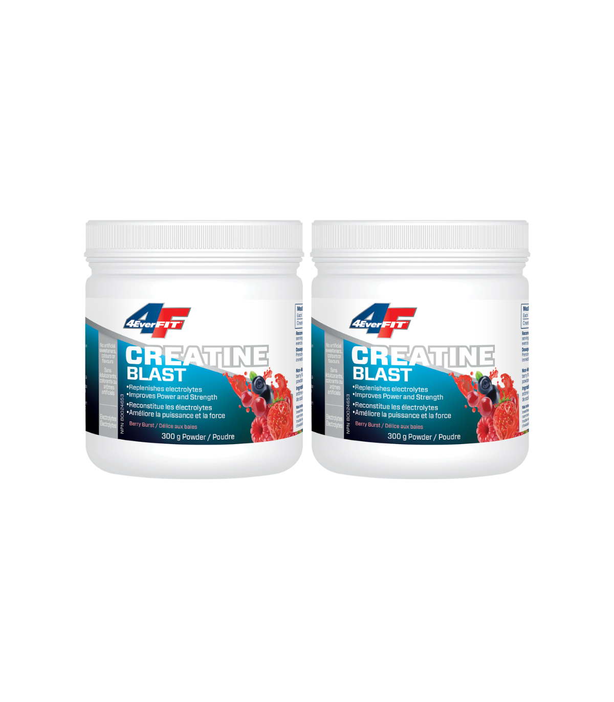 Prairie Naturals [2 for Deal] 4EverFit Creatine Blast - Advanced Electrolyte Matrix - Berry Burst 300 g | Unbeatable Prices, Dai