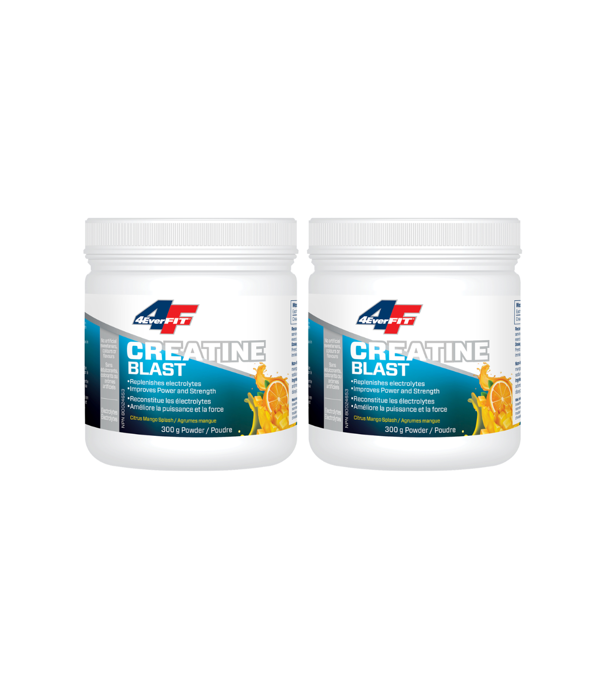 Prairie Naturals [2 for Deal] 4EverFit Creatine Blast - Advanced Electrolyte Matrix - Citrus Mango Splash 300 g | 매일 업데이트되는 특가 상